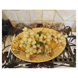 Grapes, Metal Tray, Fall Platter
