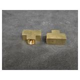 (2) Brass T Female 1/4" NPT