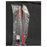 (2) Red Vikan® Tube Brushes with Stiff Bristles -