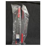 (2) Red Vikan® Tube Brushes with Stiff Bristles -
