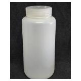 Nalgene 1000ml 32oz Wide Mouth Bottle HDPE White