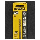 (2)Dewalt DW1308 1/8" Titanium Split Point Drill
