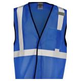 (1)PK of 5 Hi-Vis Safety Wear Royal Blue Vest