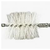 Premium Bright White Nylon Tube Brush 4" Stainlees