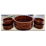 5 Pc Wooden Salad Bowls Set 5 Pc Wooden Salad Bowls Set