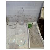 Assorted Glassware, Vase Assorted Glassware, Vase