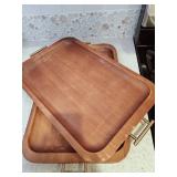 (2) Acai Wooden Serving Trays 22" (2) Acai Wooden Serving Trays 22"