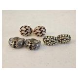 3 pr Clip On Earrings 3 pr Clip On Earrings