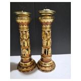(2) Candlestick Holders 6 3/8" Tall (2) Candlestick Holders 6 3/8" Tall