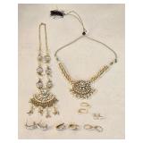 (5) Prs Earrings, (2) Statement Necklaces (5) Prs Earrings, (2) Statement Necklaces