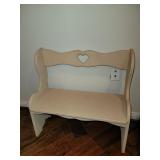 Small Wooden Love Bench Small Wooden Love Bench