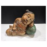 Hand Carved Wooden Asian Girl Hand Carved Wooden Asian Girl