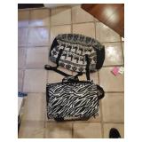 Zebra luggage and shoulder bag Zebra luggage and shoulder bag