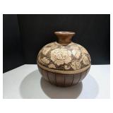 9" Wood Carved Vase 9" Wood Carved Vase