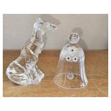 Lead Crystal 4" Giraffe + Crystal Bell Lead Crystal 4" Giraffe + Crystal Bell