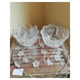 Glass Tray & Crystal Bowls Glass Tray & Crystal Bowls