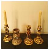 Gold Tone Candle Holders Gold Tone Candle Holders