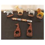 Hand Carved Wooden Animals & Napkin Rings Hand Carved Wooden Animals & Napkin Rings