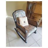 Antique Upholstered Rocking Chair Antique Upholstered Rocking Chair