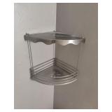 Half Moon Corner Metal Shower Shelf Half Moon Corner Metal Shower Shelf