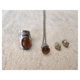 Sterling Silver Ring, Earrings + Necklace Sterling Silver Ring, Earrings + Necklace