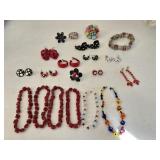 (9) Prs Earrings, (7) Bracelets & 4 Rings (9) Prs Earrings, (7) Bracelets & 4 Rings