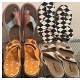 4 Pair of Sandals 8, 40 4 Pair of Sandals 8, 40