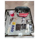 Plastic Cutlery & Coca Cola Tin Plastic Cutlery & Coca Cola Tin