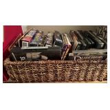 Wicker Basket W/ DVD Movies & Software Wicker Basket W/ DVD Movies & Software