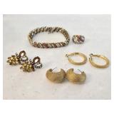 (3) Pr Earrings, .925 Bracelet & Ring (3) Pr Earrings, .925 Bracelet & Ring