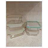 (5) Glass Food Storage Containers (5) Glass Food Storage Containers