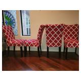 4 Red and White Seat Covers 4 Red and White Seat Covers
