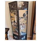 2 Panel Carved Asian Wood Divider 2 Panel Carved Asian Wood Divider
