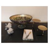 Mosaic Footed Bowl, Candle Pedestals, & More Mosaic Footed Bowl, Candle Pedestals, & More