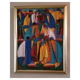 "Haitian Market" Oil on Cavas by Sobot 1999 "Haitian Market" Oil on Cavas by Sobot 1999