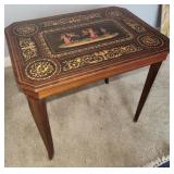 Vintage Marquetry Inlaid Wood Table Vintage Marquetry Inlaid Wood Table
