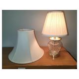 Small Glass Lamp w/Extra Shade Small Glass Lamp w/Extra Shade