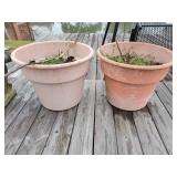 2 Plastic Planters 2 Plastic Planters