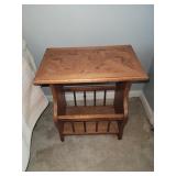 Solid Oak Magazine Rack End Table Solid Oak Magazine Rack End Table