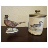 Vintage Duck Ice Bucket & Vintage Ceramic Lefton
