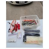 Zip ties bungee cords straps tags etc.