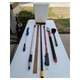 Trash Can With Scrub Brushes Extension Tools And