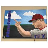 Texas Rangers Canvas Painting 36" x 24"