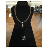 Brown Necklace and Earrings