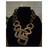 Very Lightweight Wooden Geometric Necklace