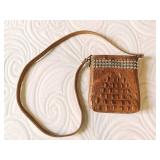 Raviani TX Believed Croc Mini Crossbody Purse