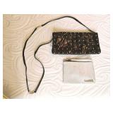 Small Black Purse & Silver Clutch