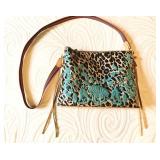 Consuela Leather & Vinyl Cheetah Embroidered Bag