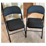 2 Deluxe Padded Fabric Folding Chairs