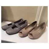 Sz: 6/2, (2) Pairs Of Open Wedge Shoes